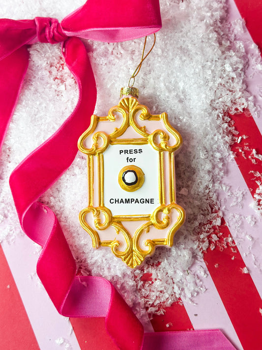 Champagne Button Ornament