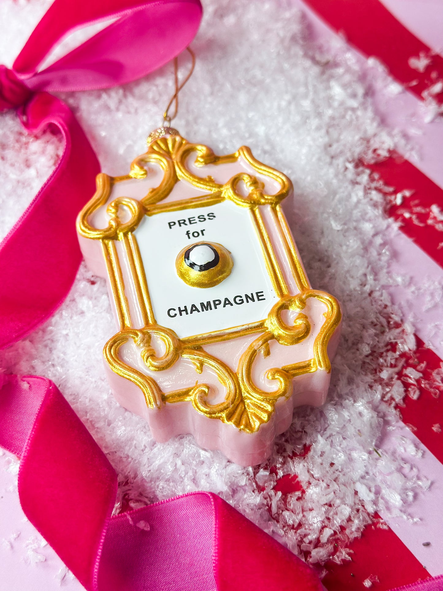 Champagne Button Ornament