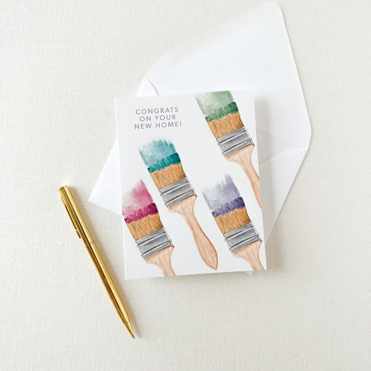 New Home Paint Brush Card