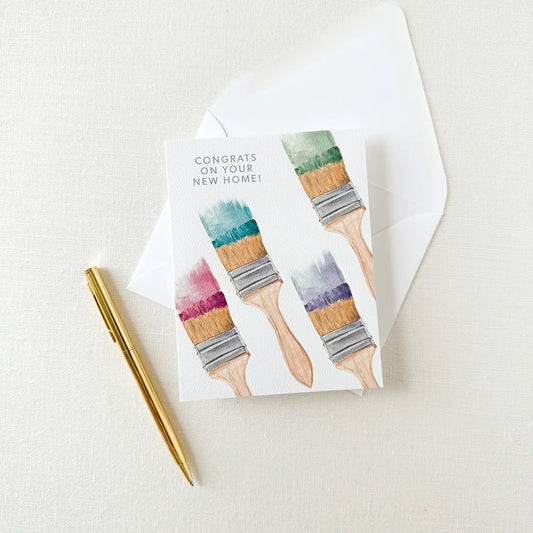 New Home Paint Brush Card