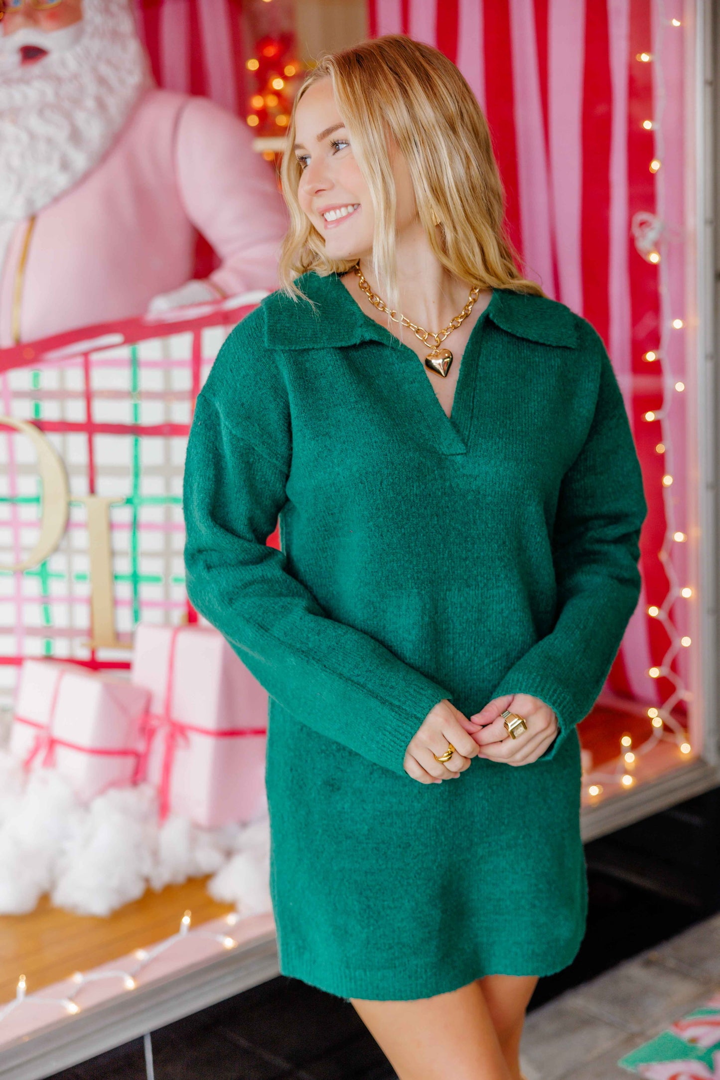 Collared Sweater Dress