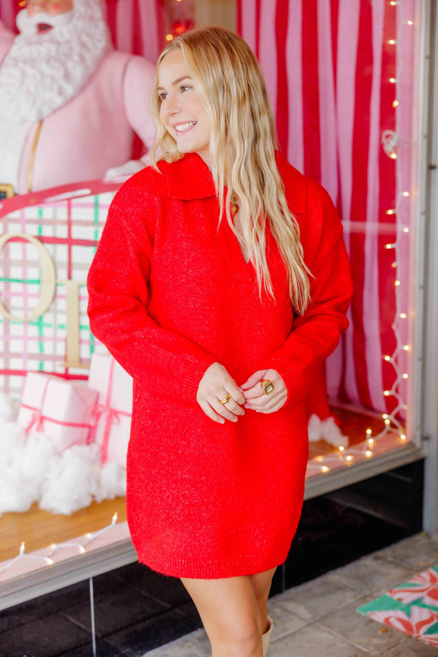 Collared Sweater Dress