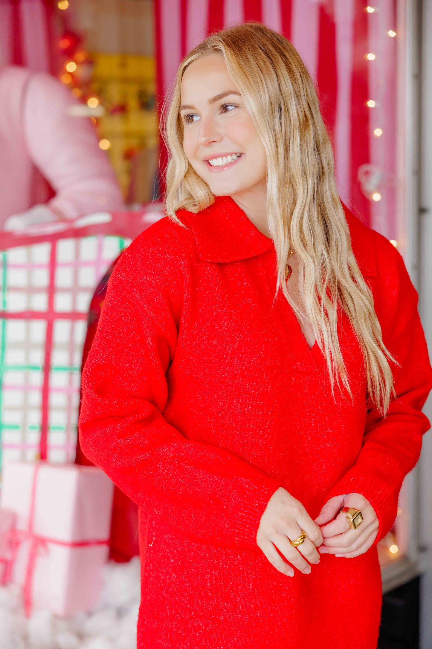 Collared Sweater Dress