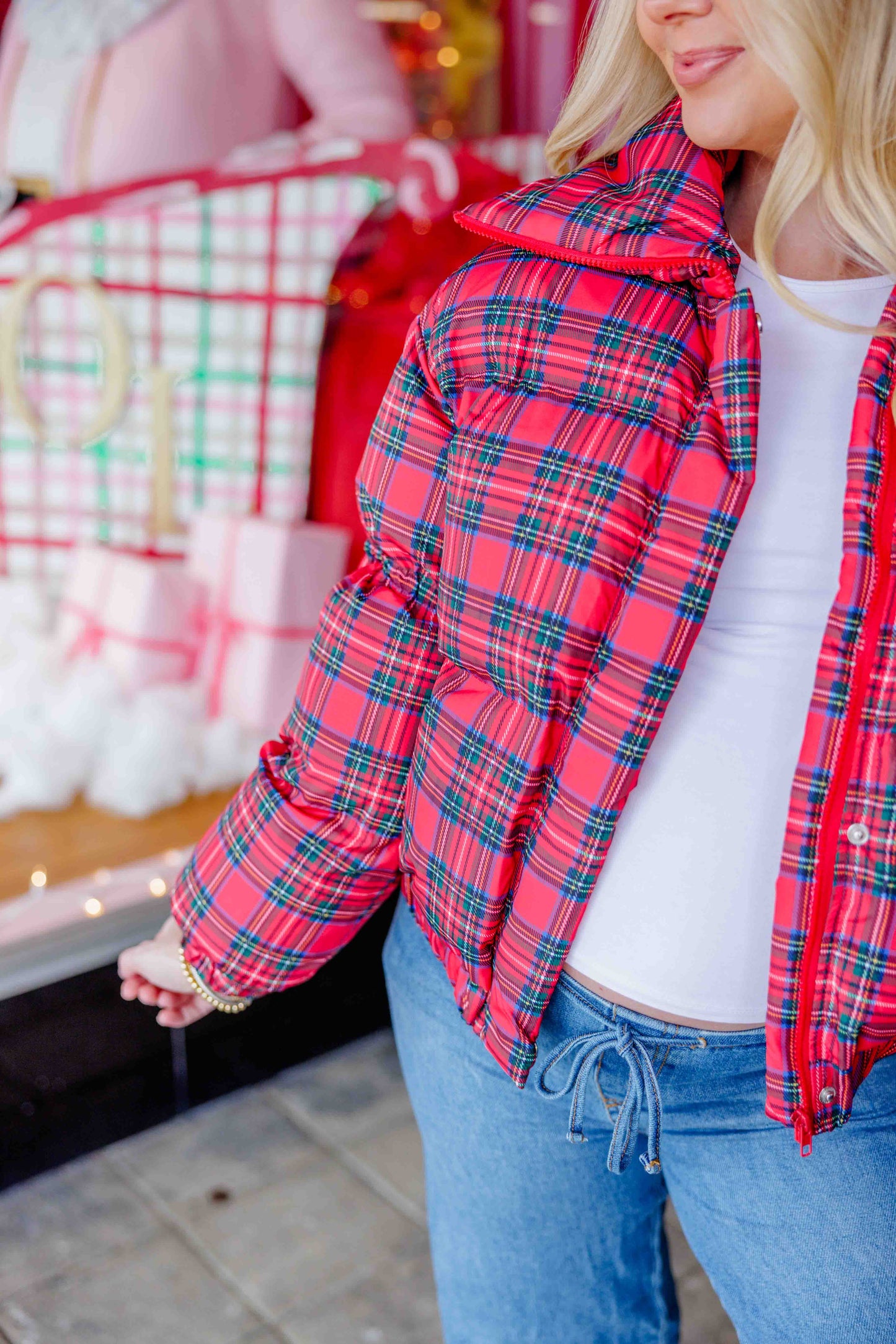 Tartan Puff Jacket