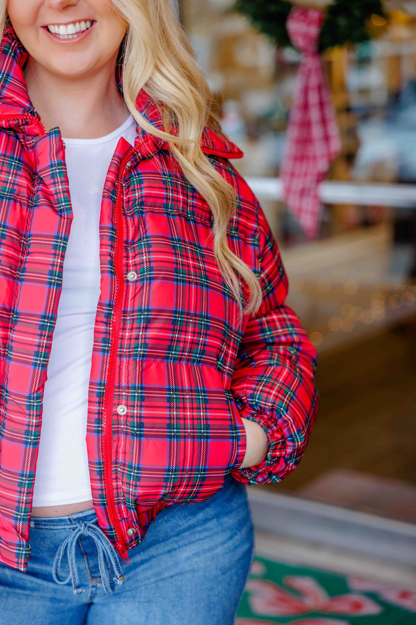 Tartan Puff Jacket
