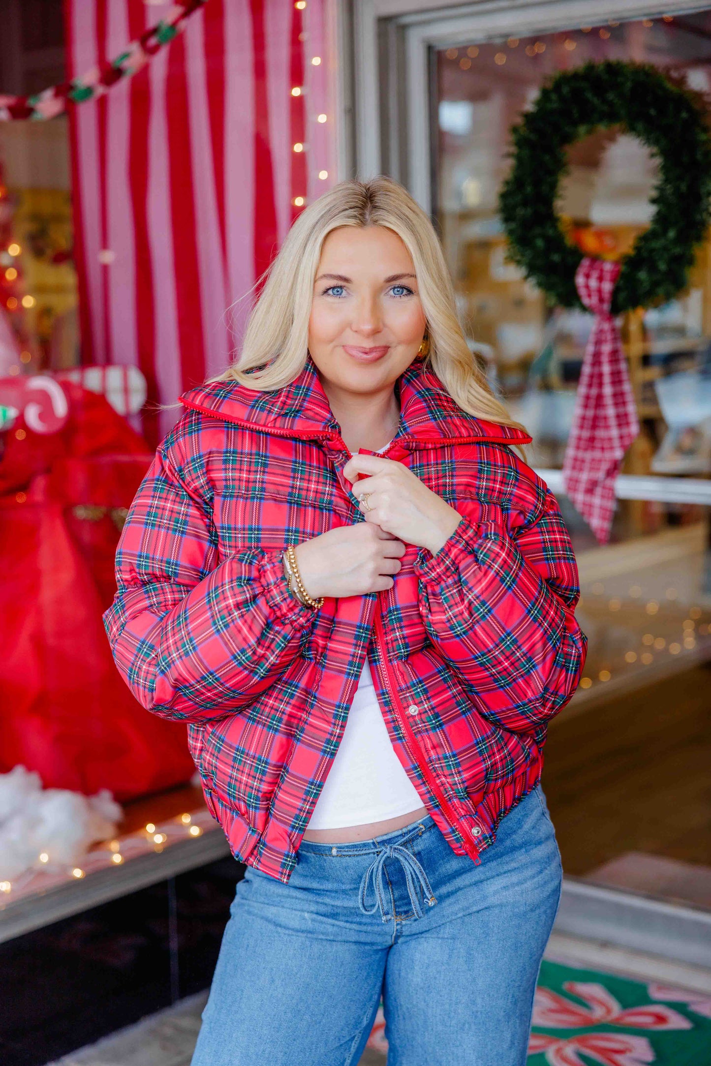 Tartan Puff Jacket