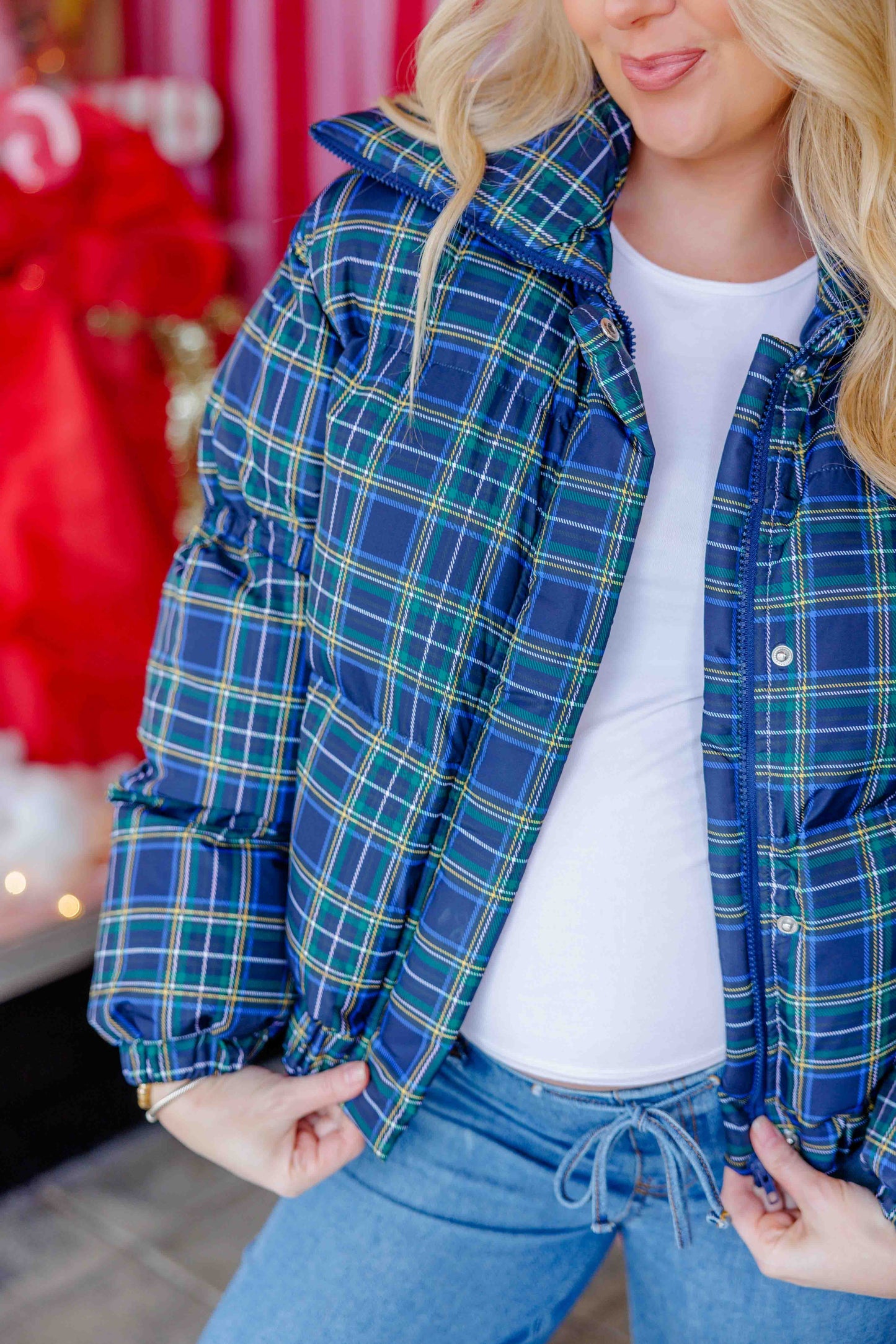Tartan Puff Jacket