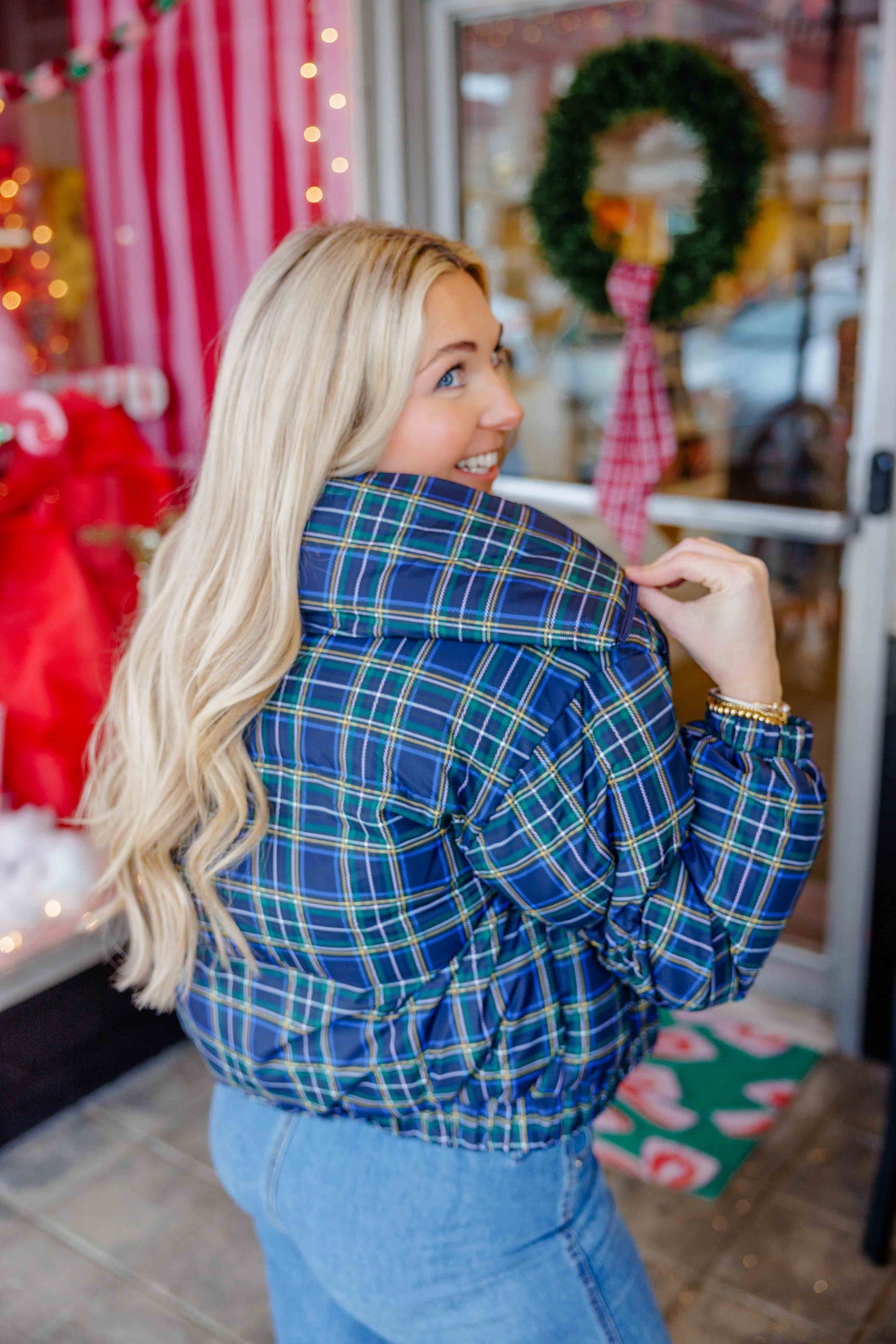 Tartan Puff Jacket