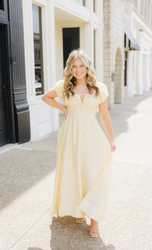 Butter Ruched Maxi Dress