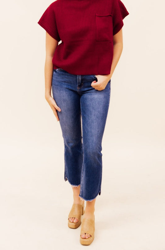 Ingenuity High Rise Crop Flare Denim