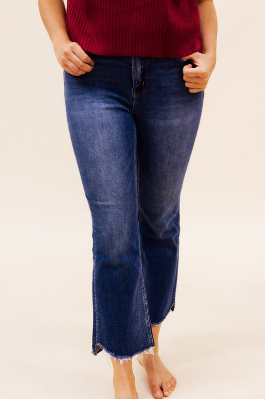 Ingenuity High Rise Crop Flare Denim