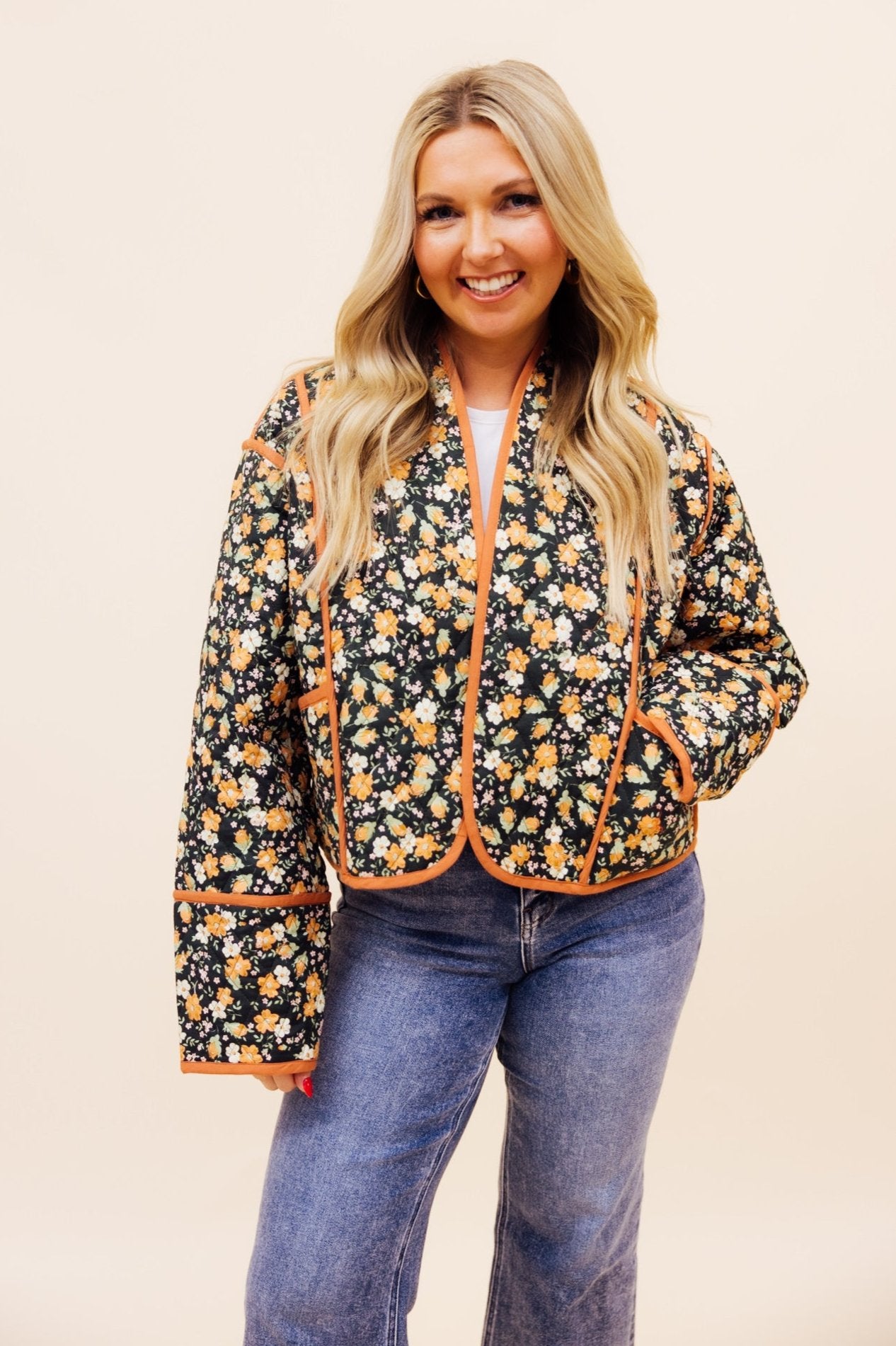 Floral Reversible Quilted Jacket