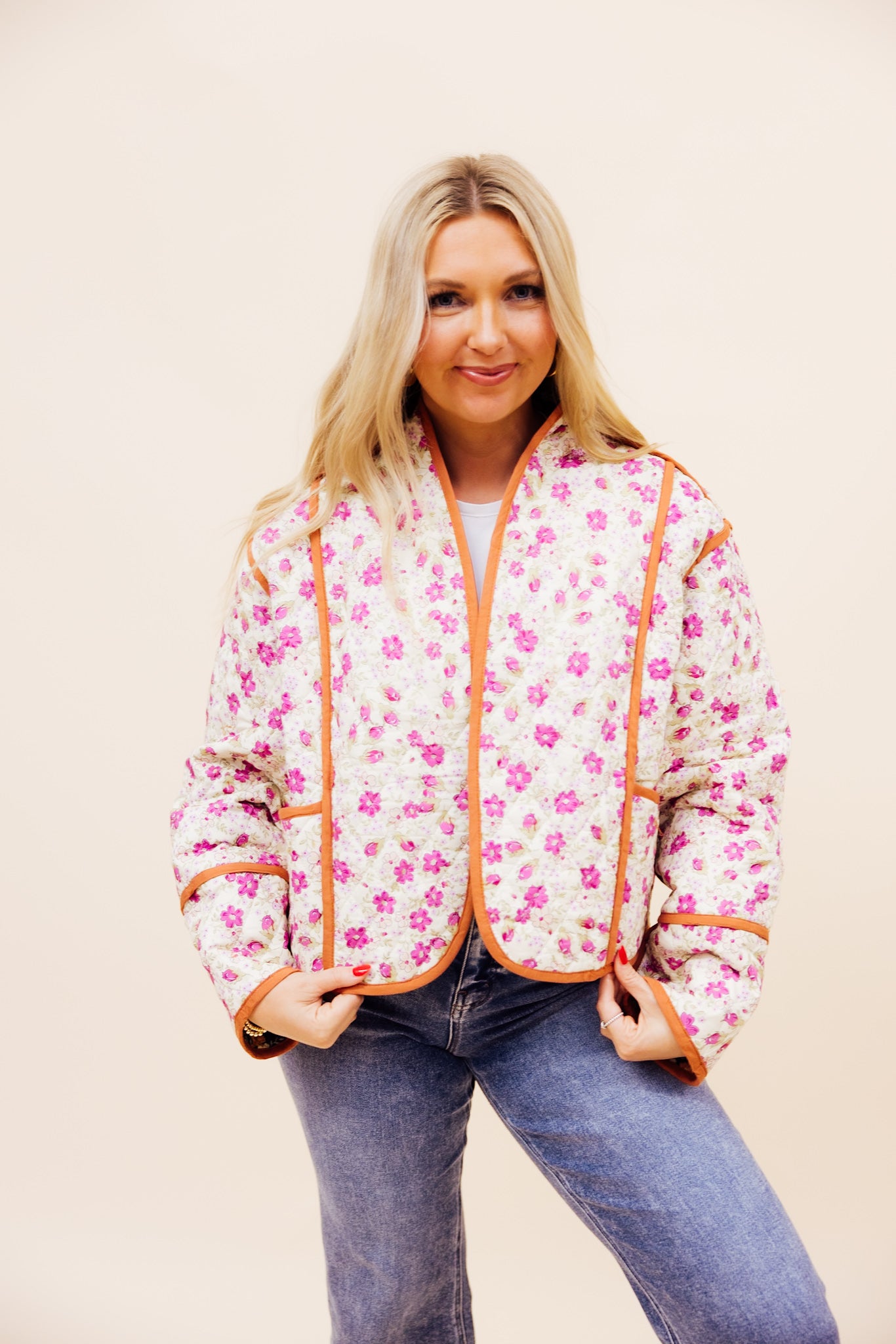 Floral Reversible Quilted Jacket