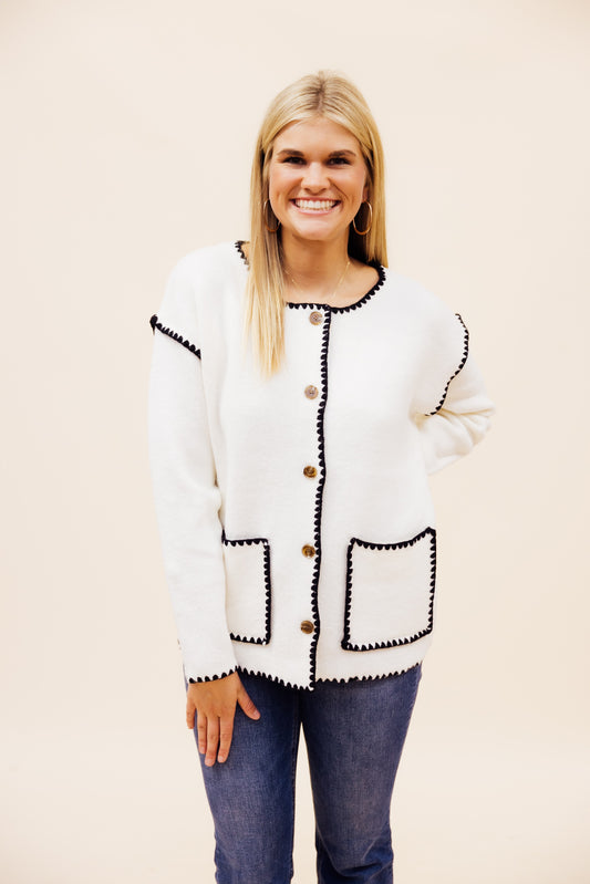 Snow Contrast Stitch Jacket