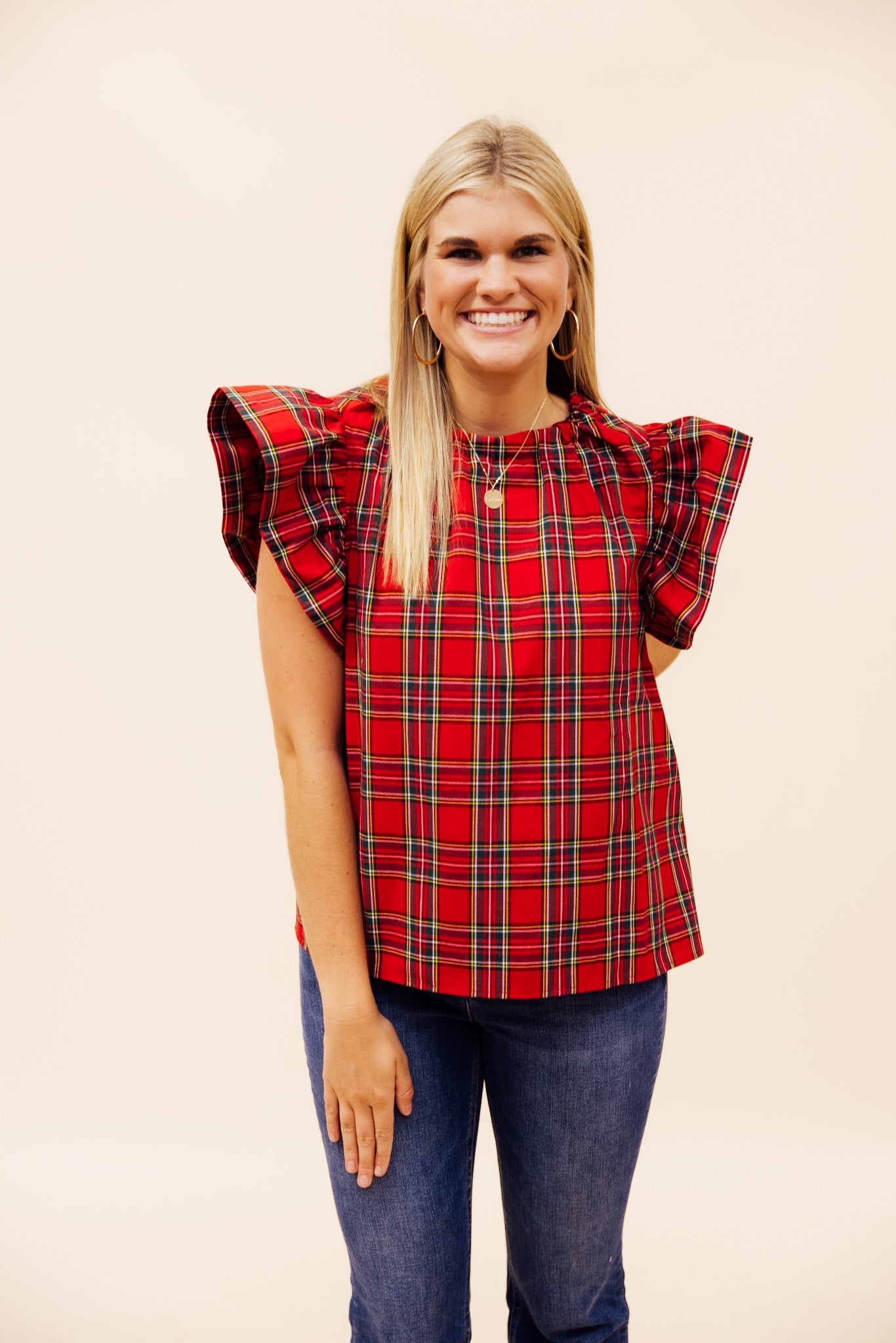 Tartan Tie Blouse