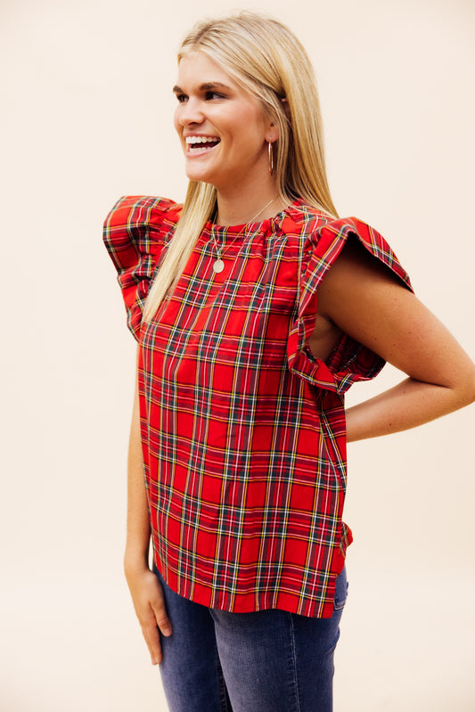 Tartan Tie Blouse