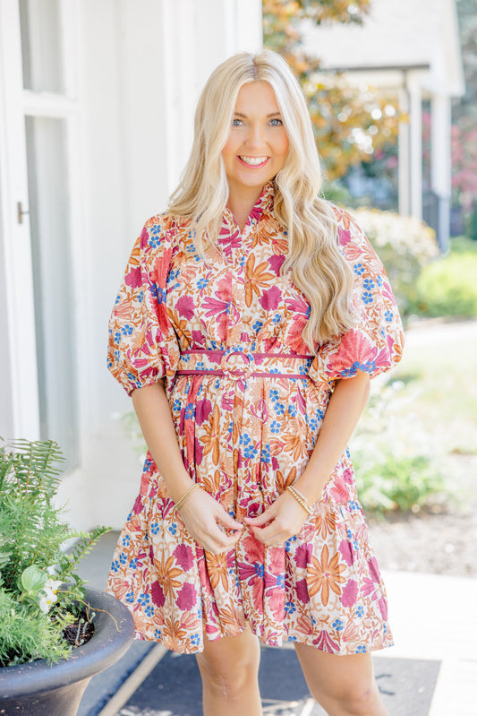 Faith Floral Belt Dress