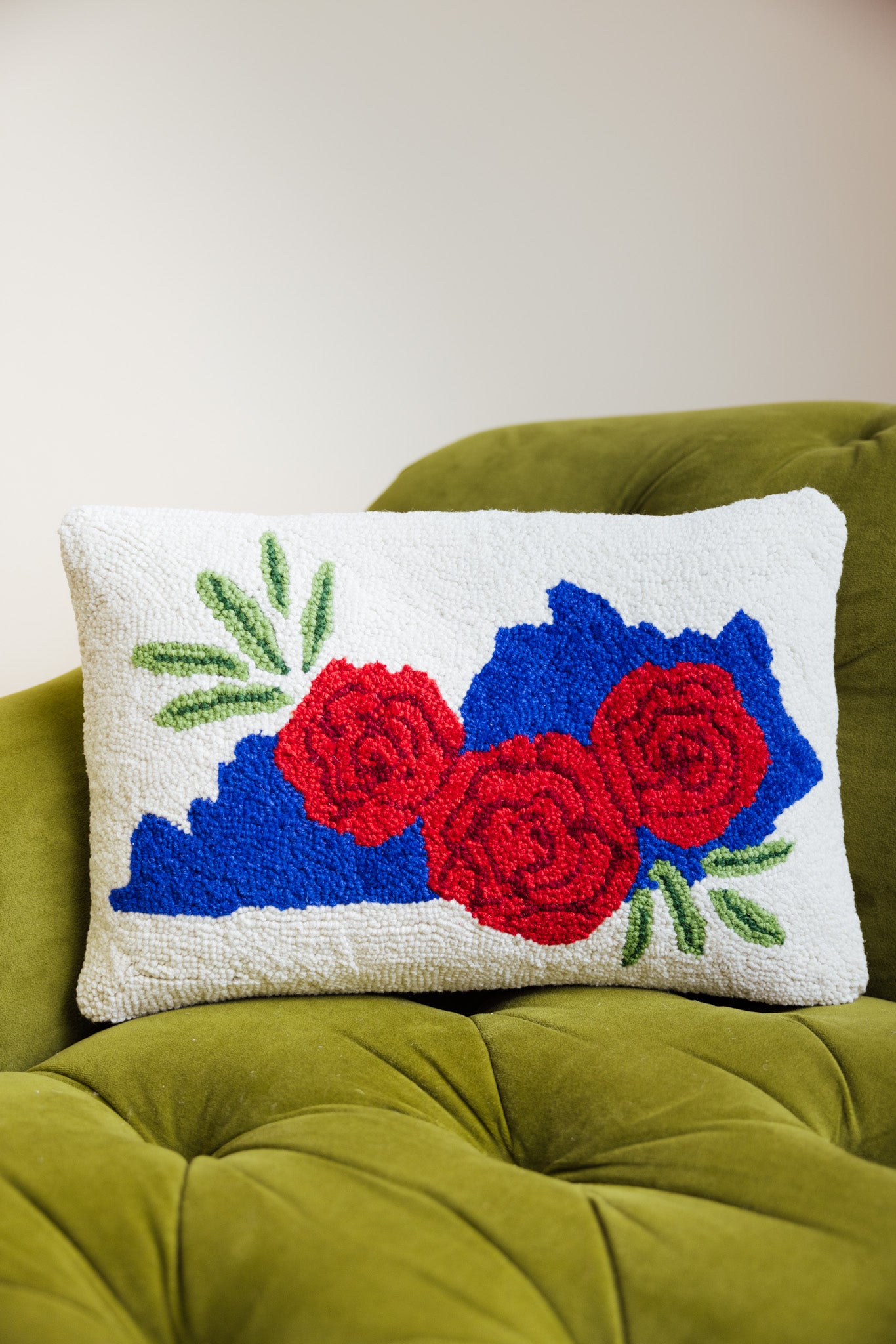 Kentucky Roses Hook Pillow