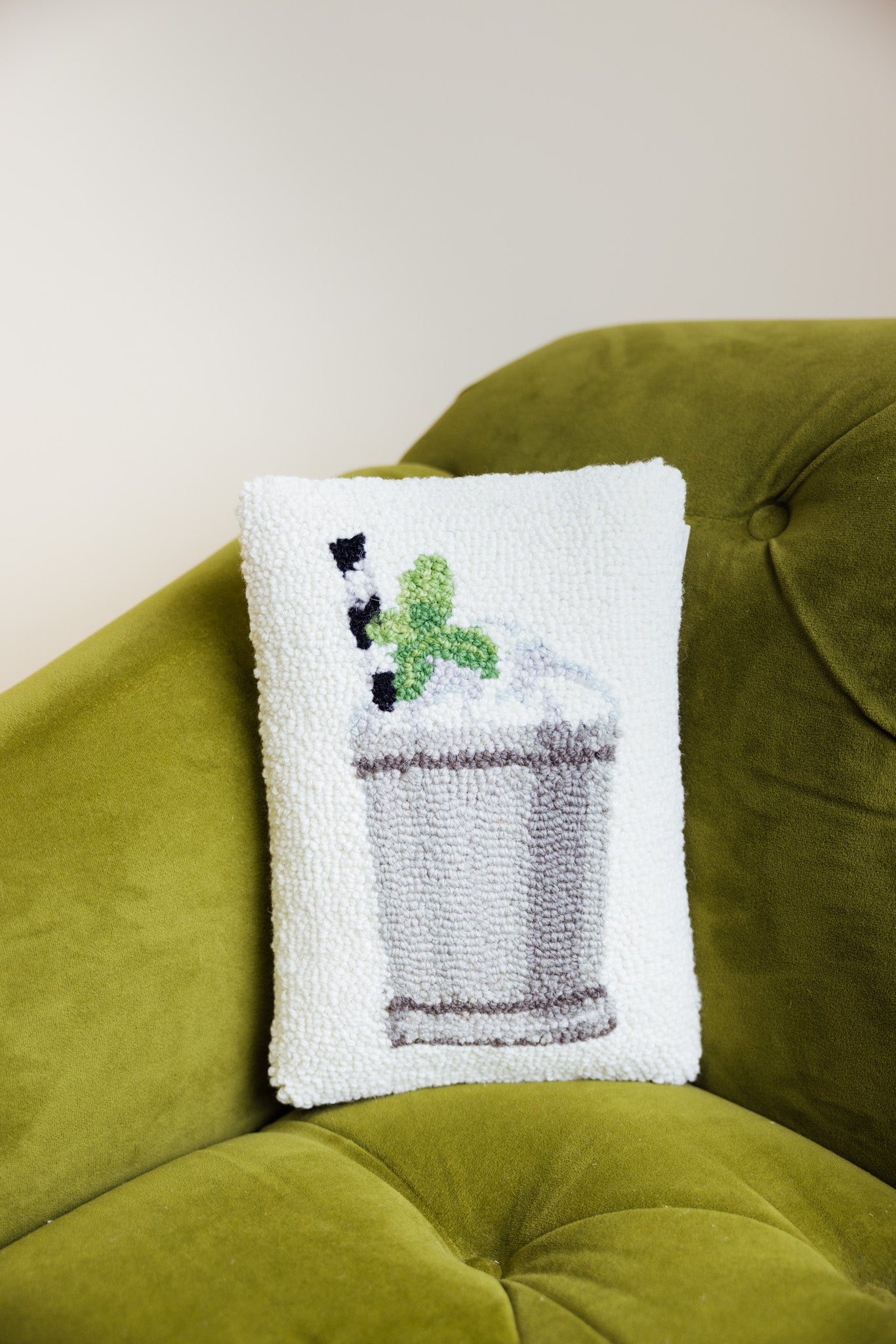 Mint Julep Hook Pillow