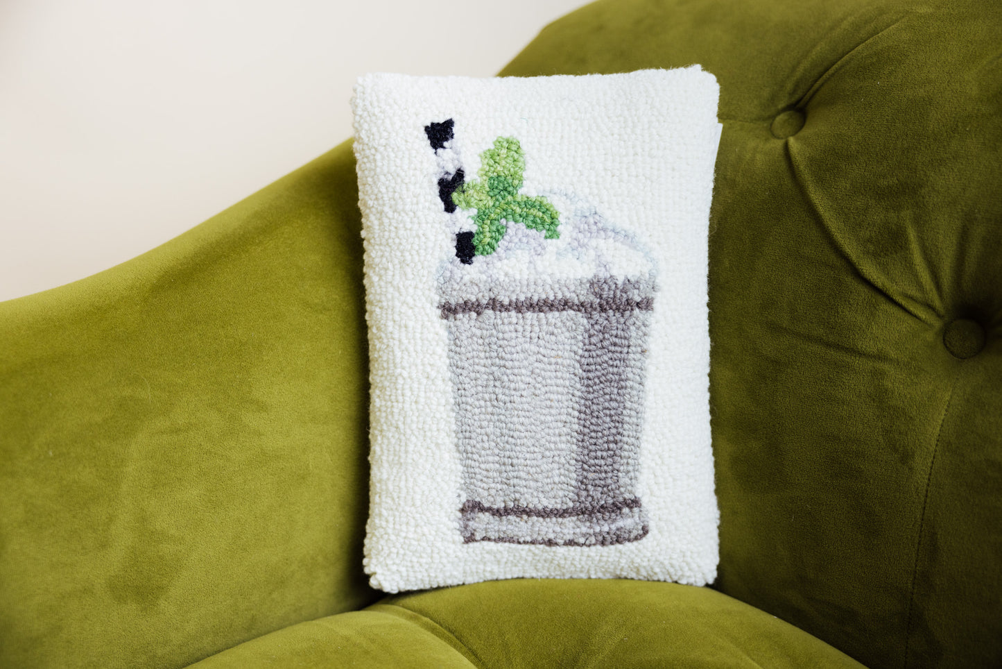 Mint Julep Hook Pillow