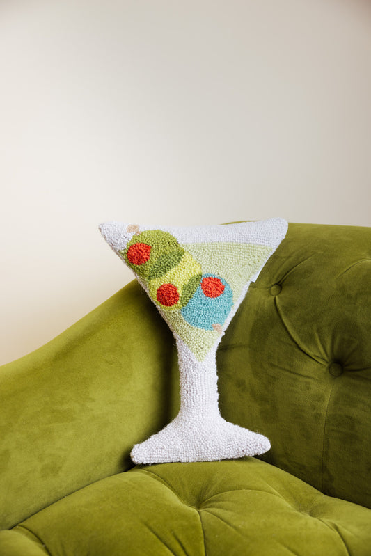 Martini Glass Shaped Hook Pillow