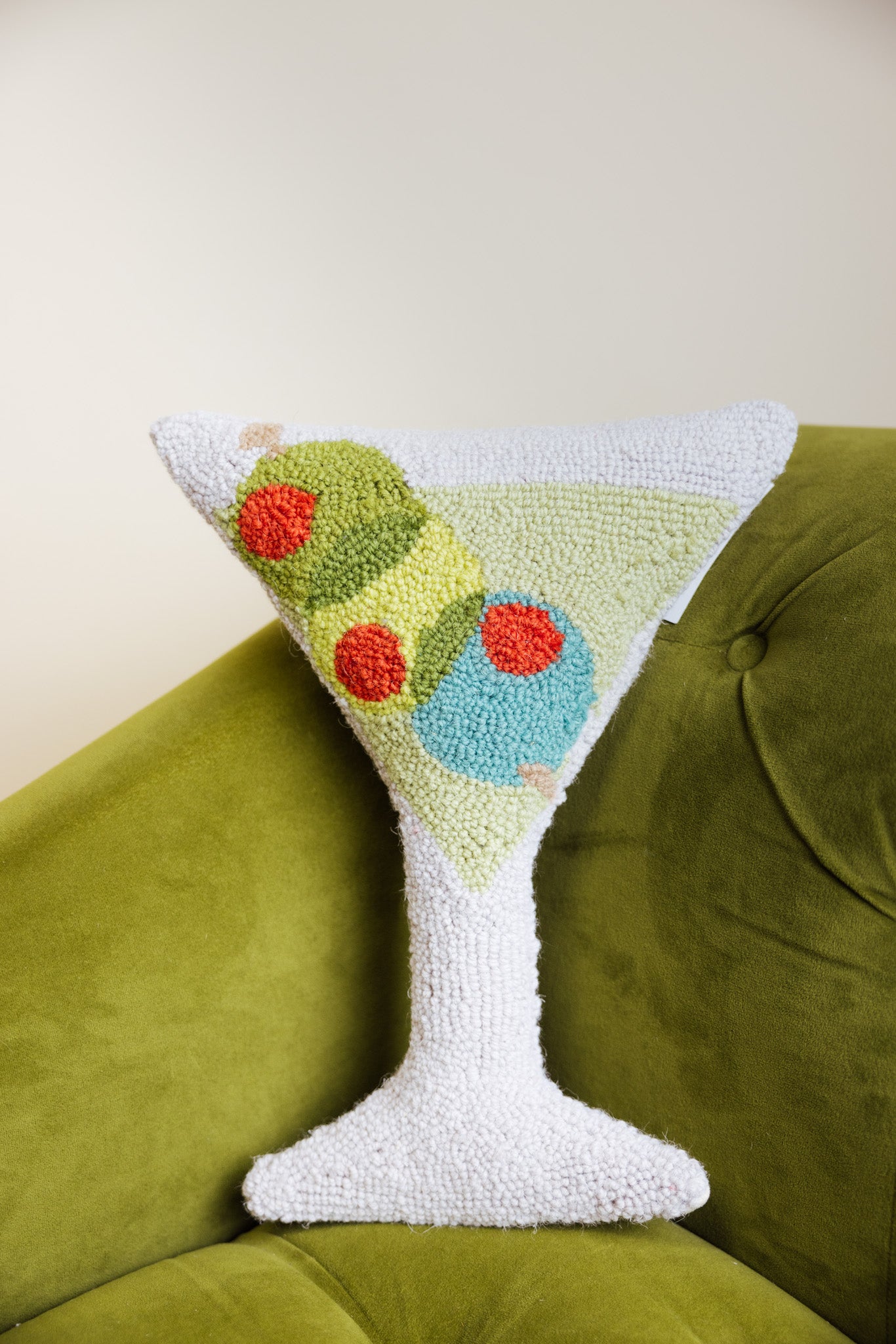 Martini Glass Shaped Hook Pillow