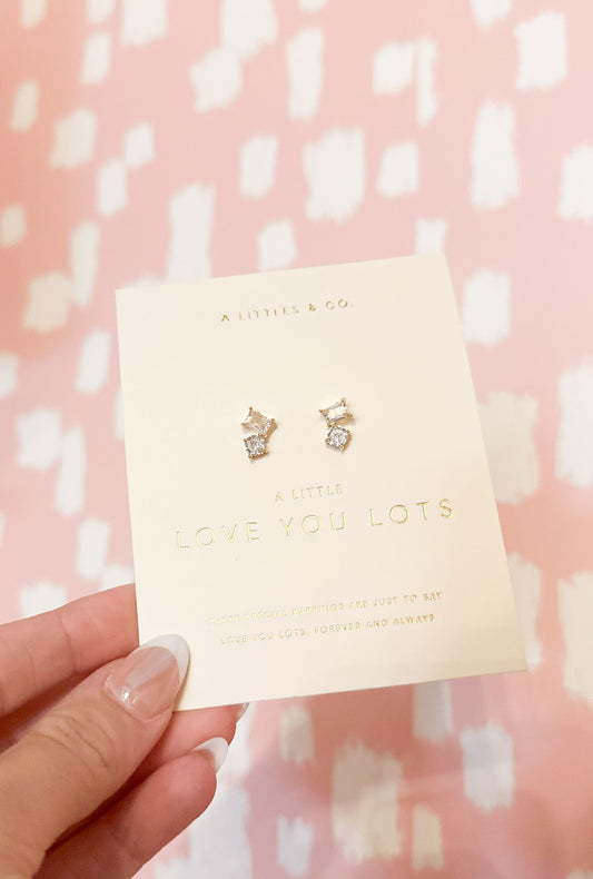 Love You Lots Gold Earrings