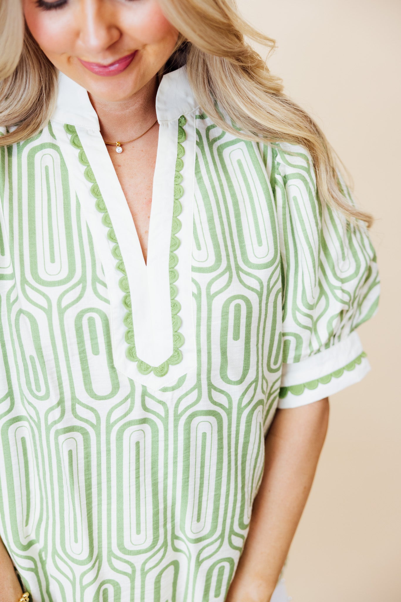 Green Abstract Top