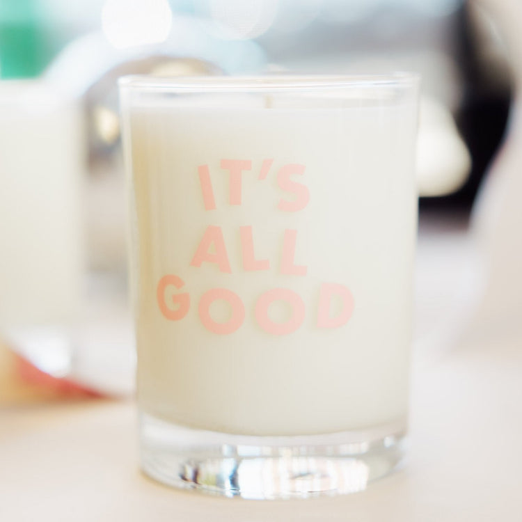 It's All Good Rocks Glass Candle