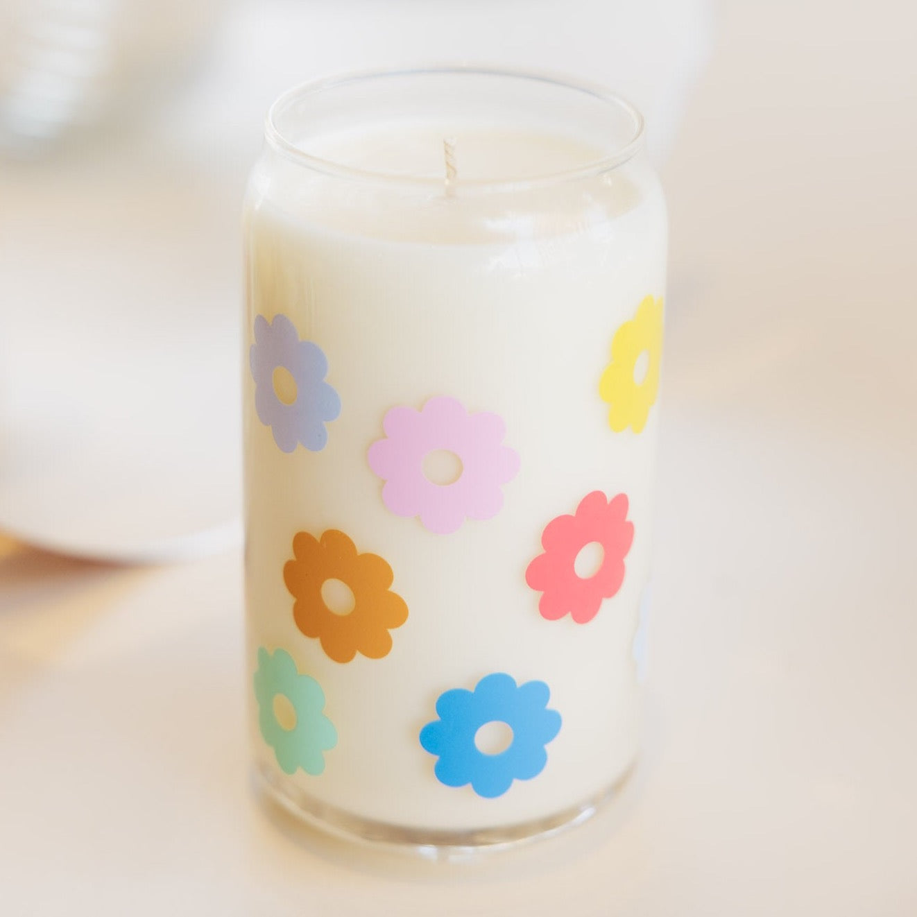 Daisy Can Glass Candle