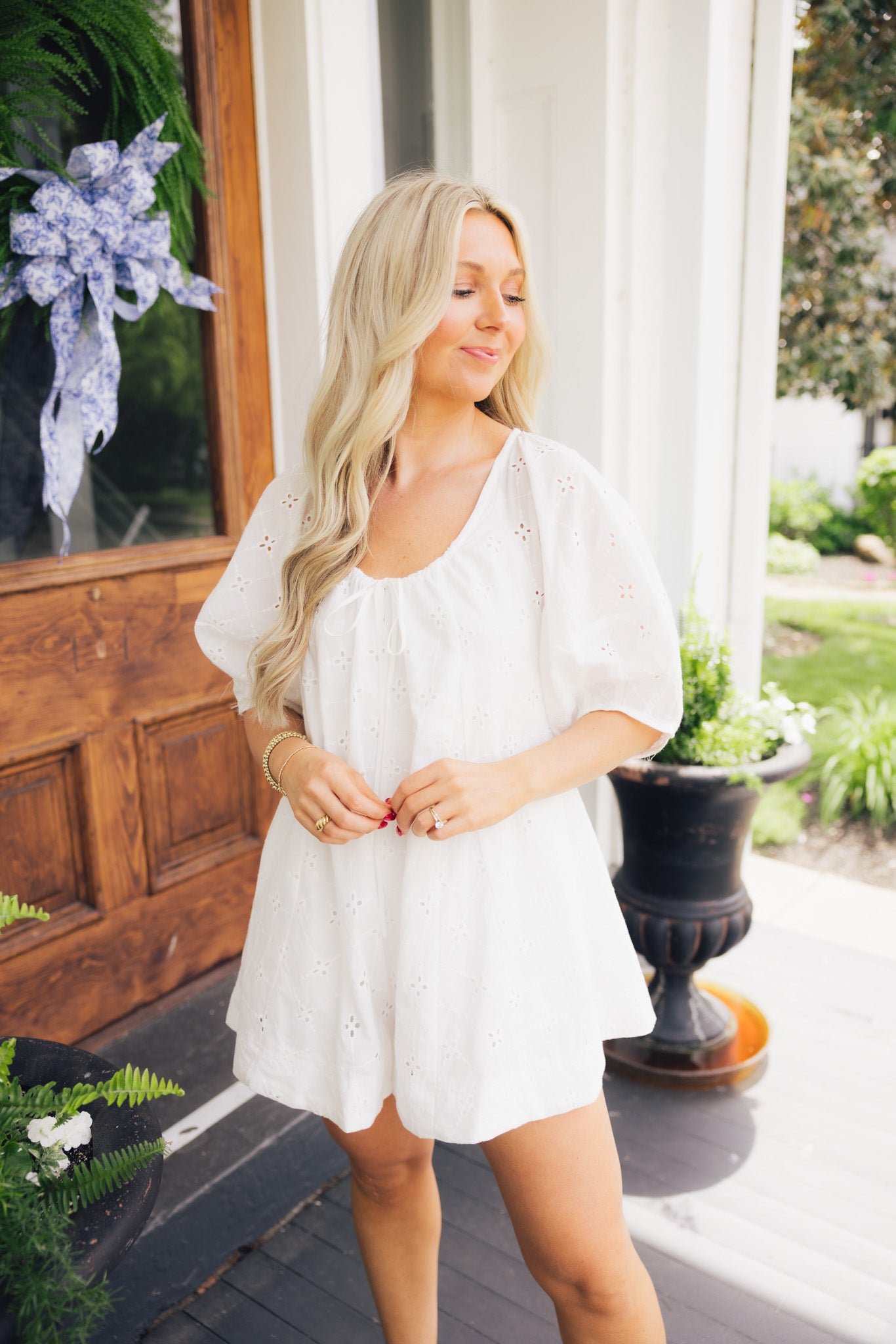 White Eyelet Romper