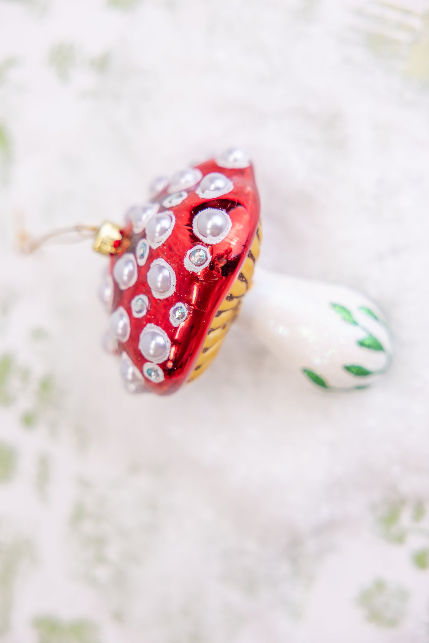Red Pearl Mushroom Ornament