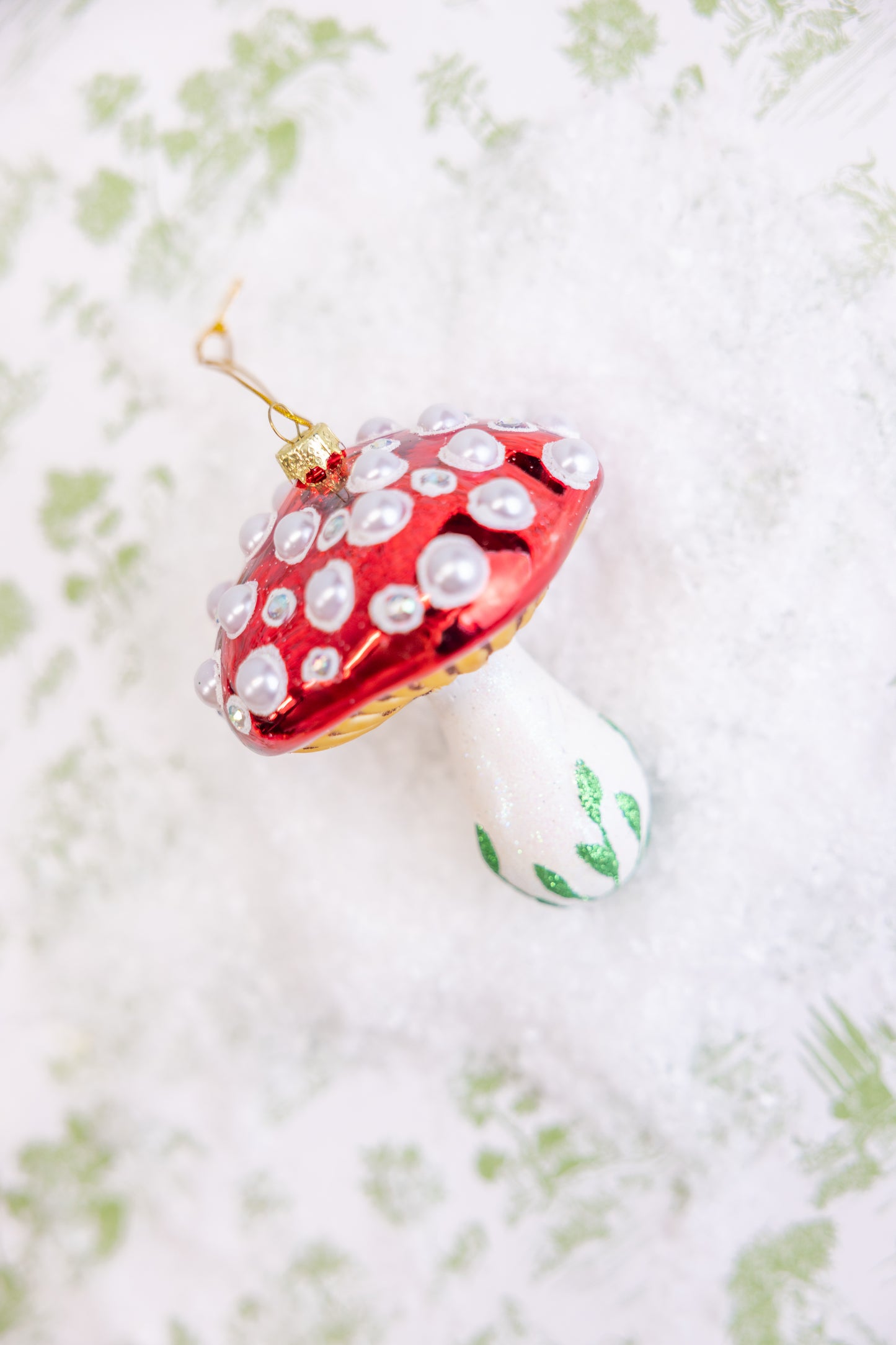 Red Pearl Mushroom Ornament