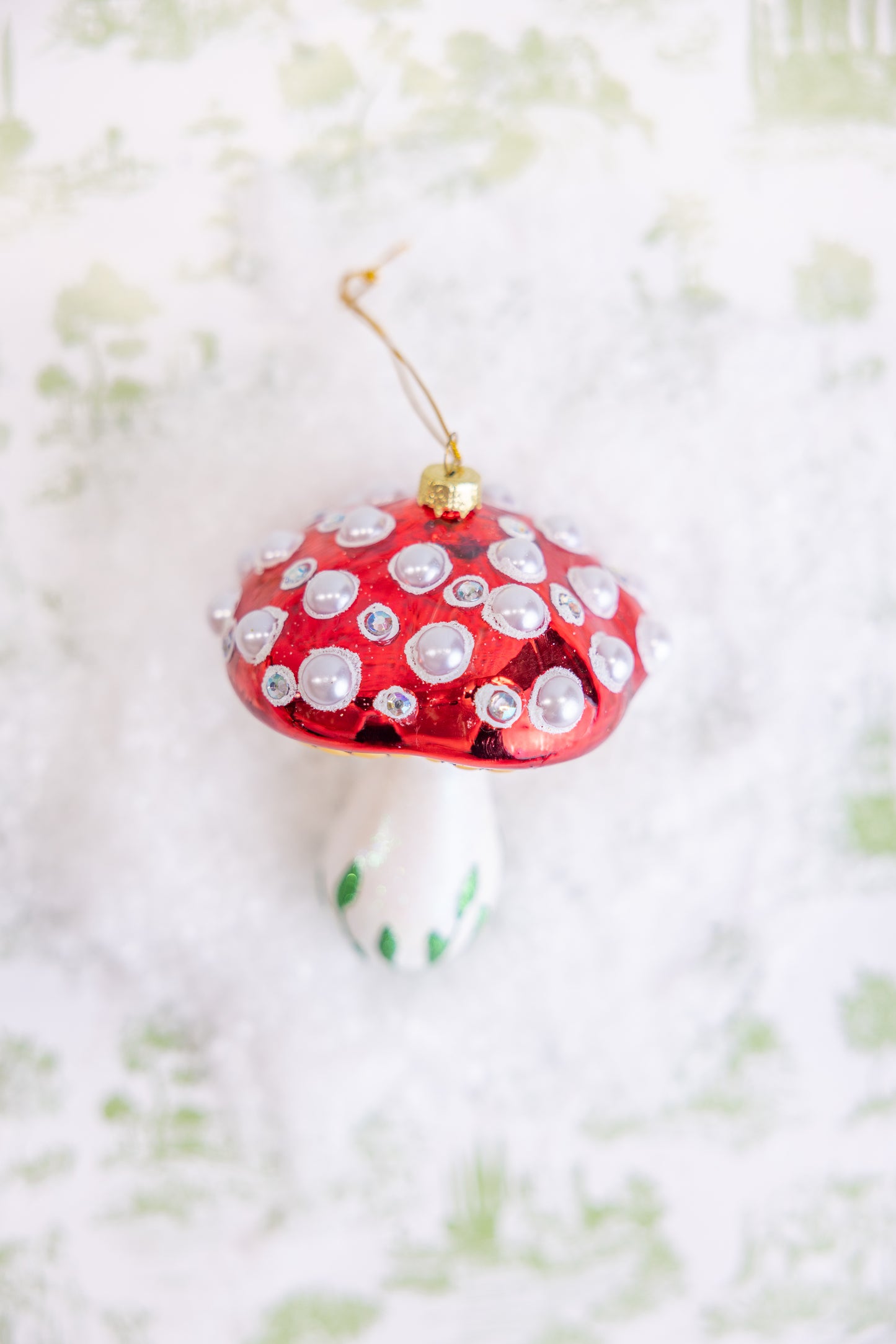 Red Pearl Mushroom Ornament