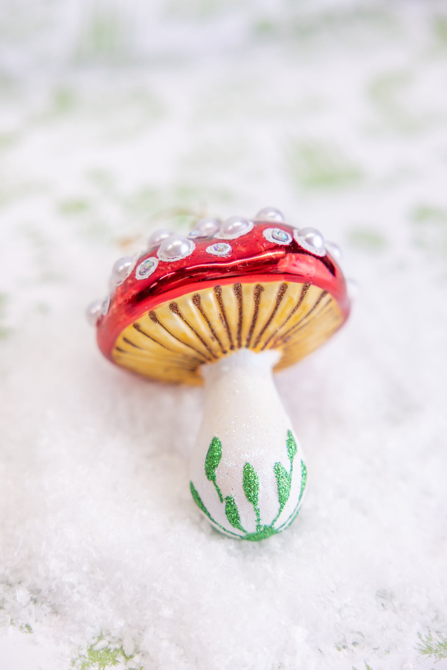 Red Pearl Mushroom Ornament