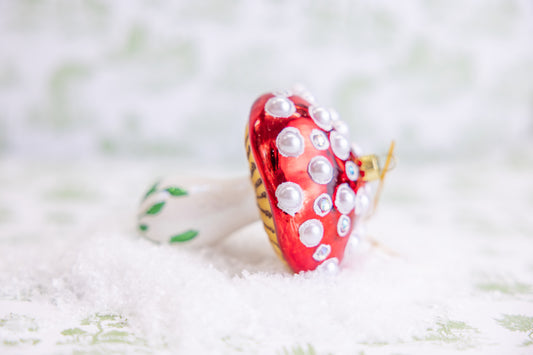Red Pearl Mushroom Ornament