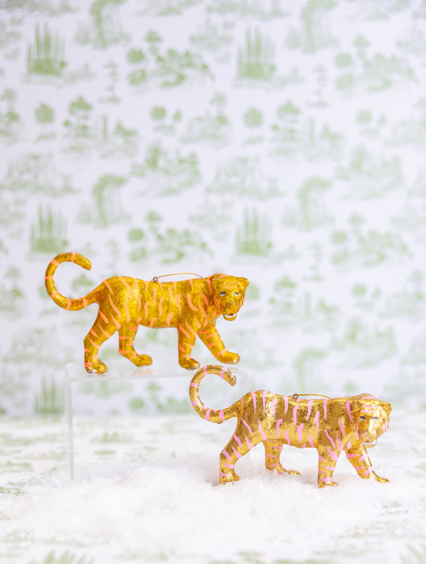 Gold Leaf Tiger Ornament