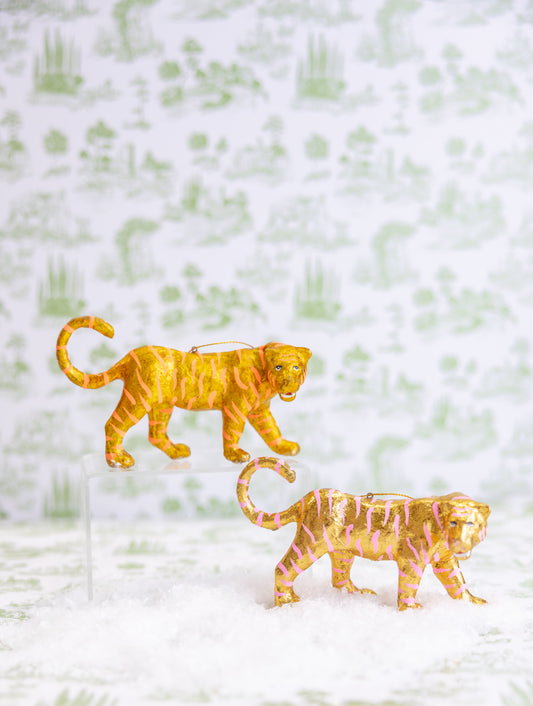 Gold Leaf Tiger Ornament