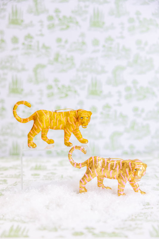 Gold Leaf Tiger Ornament