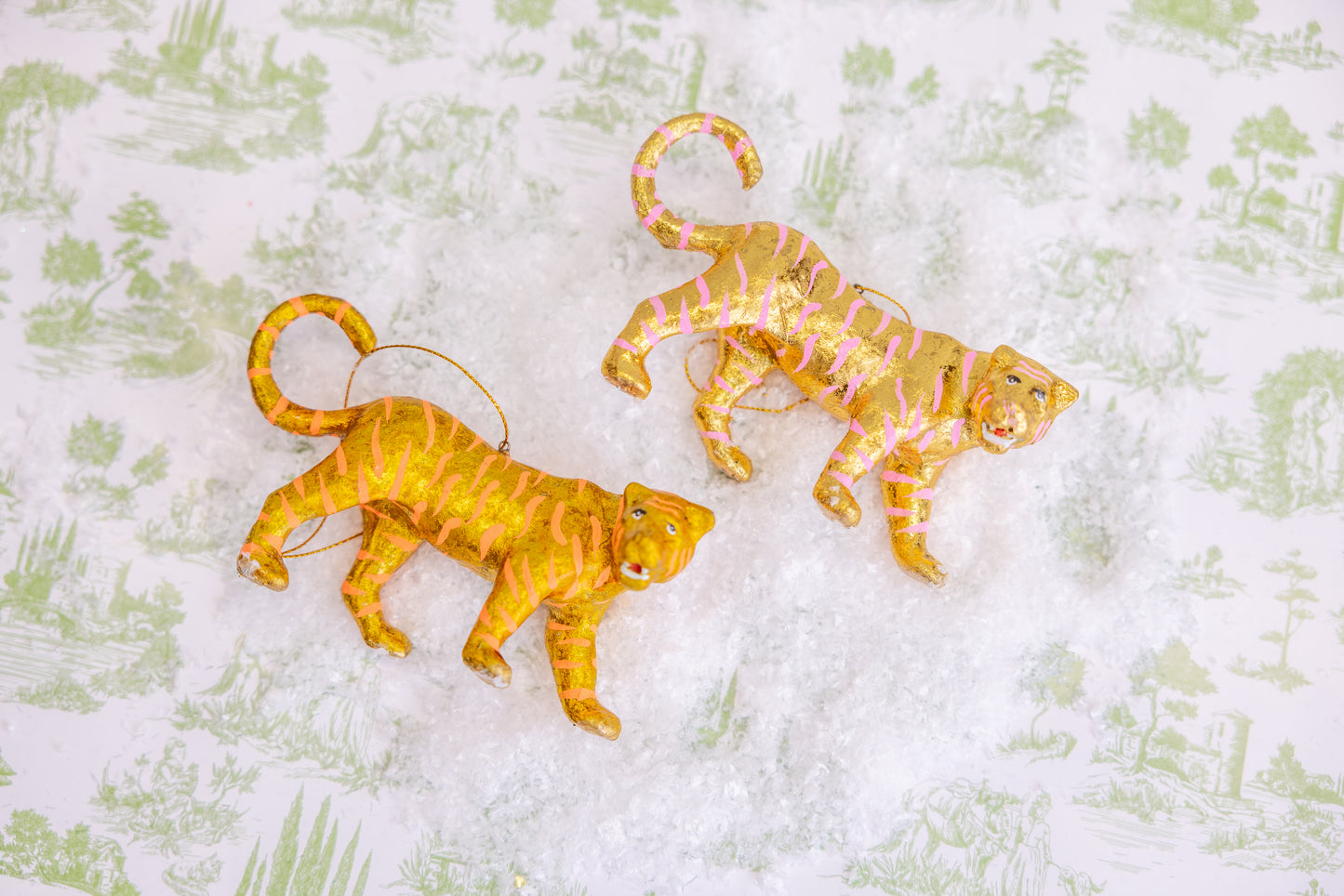 Gold Leaf Tiger Ornament