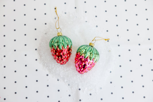 Vintage Strawberry Ornament