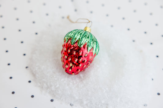 Vintage Strawberry Ornament