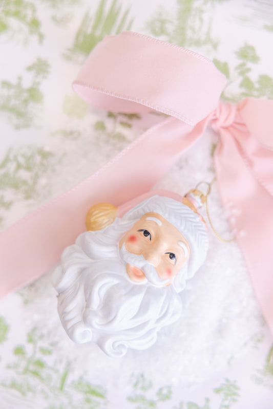 Pink Santa Ornament
