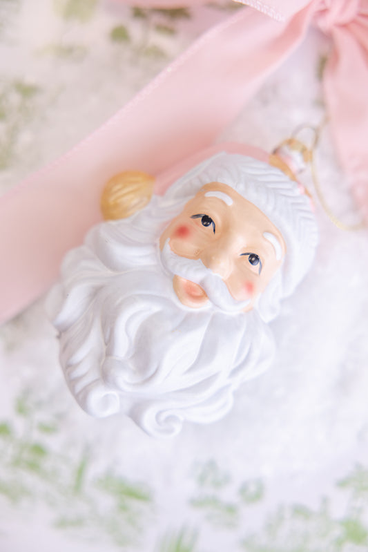 Pink Santa Ornament