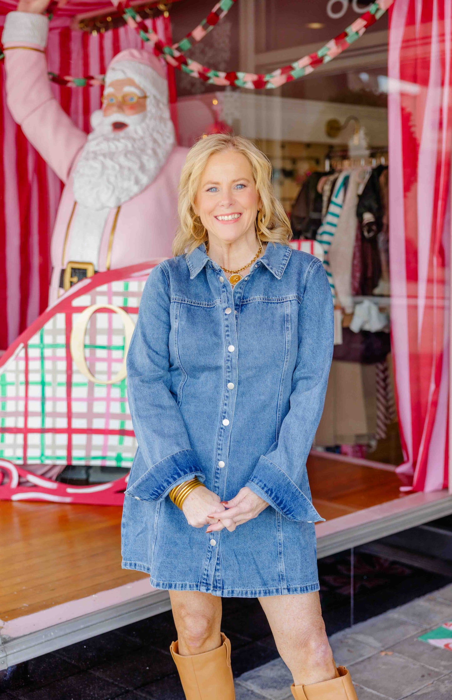 Denim Button Down Dress