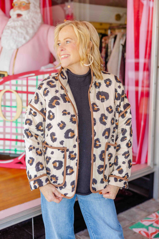 Leopard Quilted Jacket