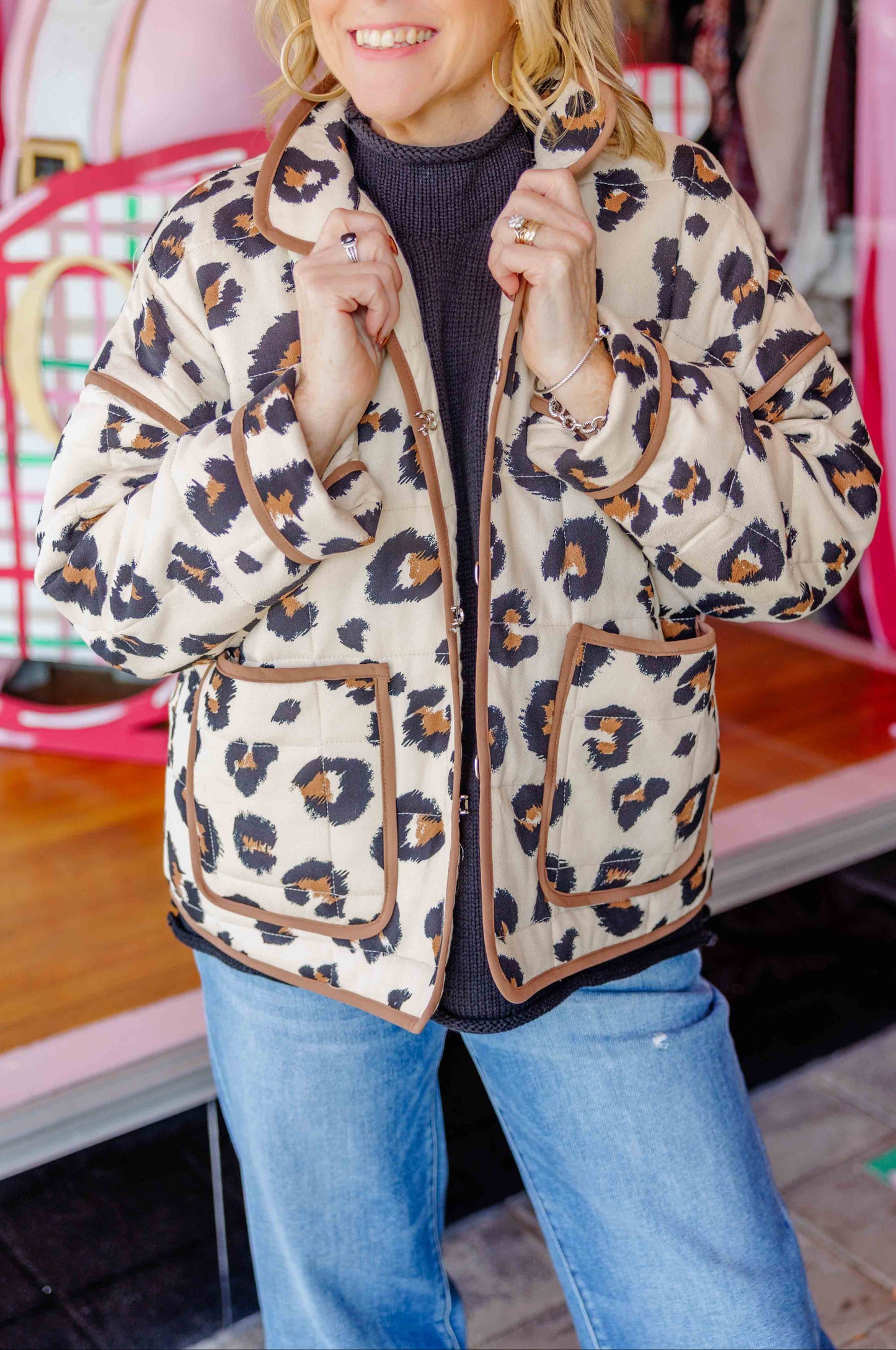 Leopard Quilted Jacket