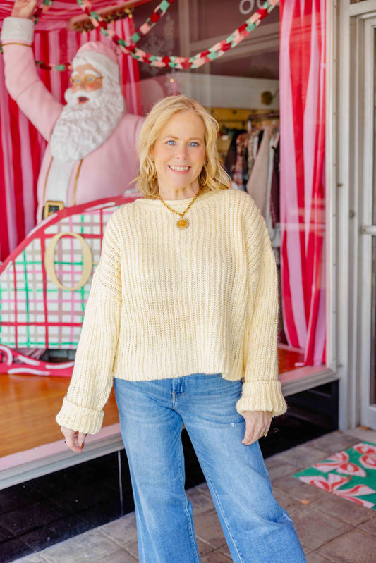 Light Yellow Chunky Sweater