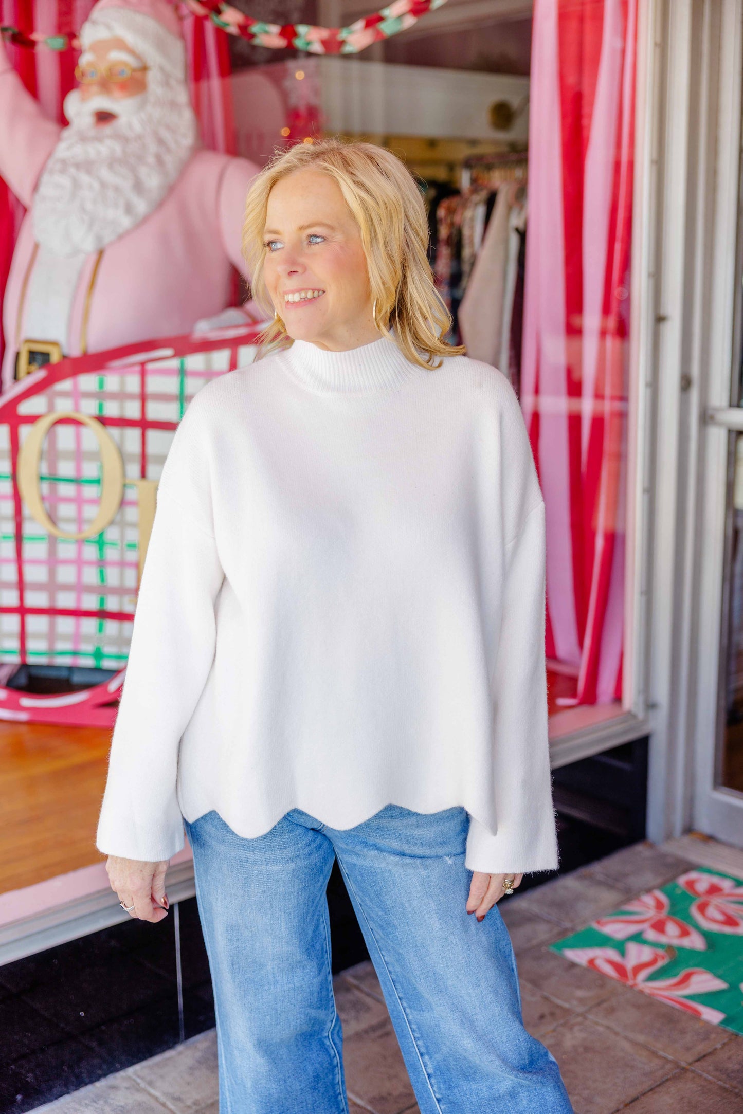 Scallop Hem Sweater