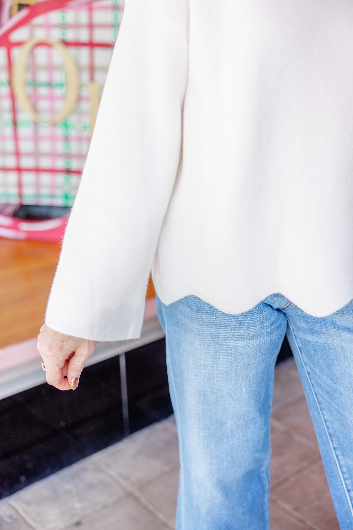 Scallop Hem Sweater